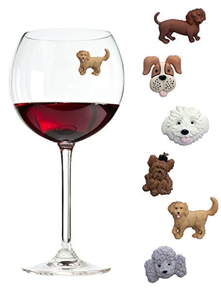 Magnetic Dog Wine Charms